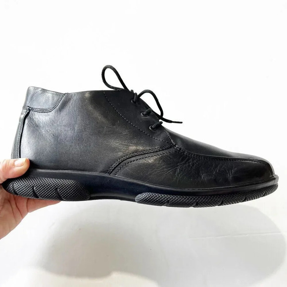 Men’s Easy B London‎ Shoes Comfort Chukka Boots Size 11 Extra Wide Black Leather - Picture 15 of 15
